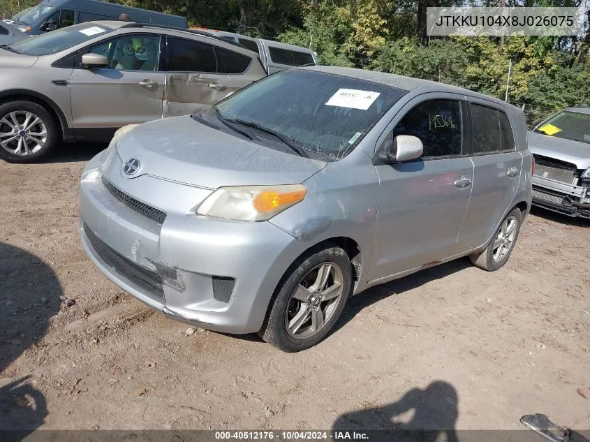 2008 Scion Xd VIN: JTKKU104X8J026075 Lot: 40512176