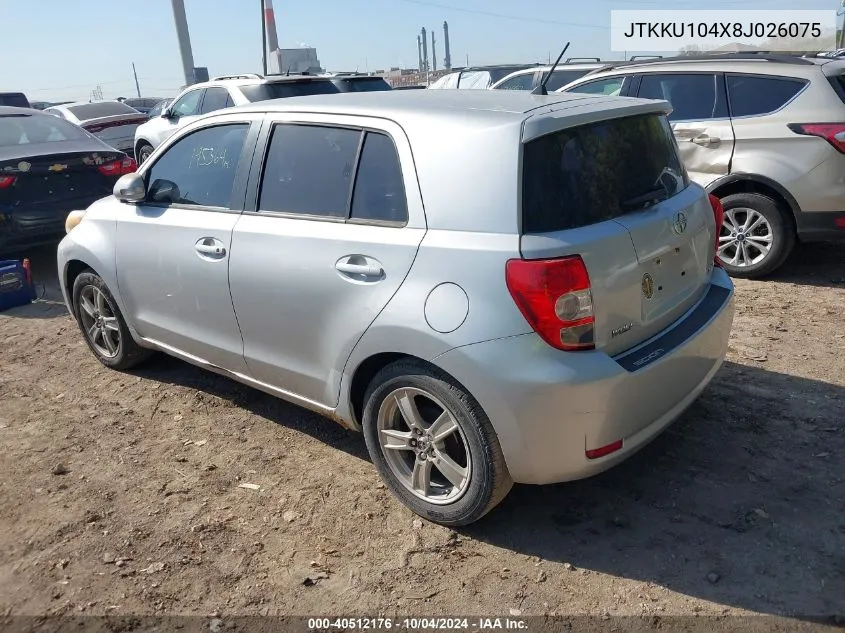 2008 Scion Xd VIN: JTKKU104X8J026075 Lot: 40512176