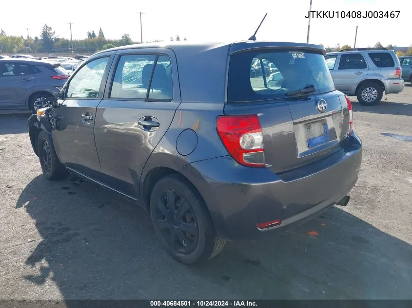 2008 Scion Xd VIN: JTKKU10408J003467 Lot: 40684501