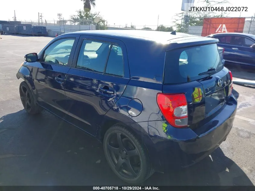 2008 Scion Xd VIN: JTKKU10468J022072 Lot: 40705718