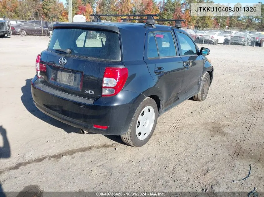 2008 Toyota Scion Xd VIN: JTKKU10408J011326 Lot: 40735425