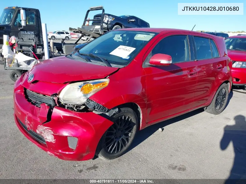 2008 Scion Xd VIN: JTKKU10428J010680 Lot: 40791811