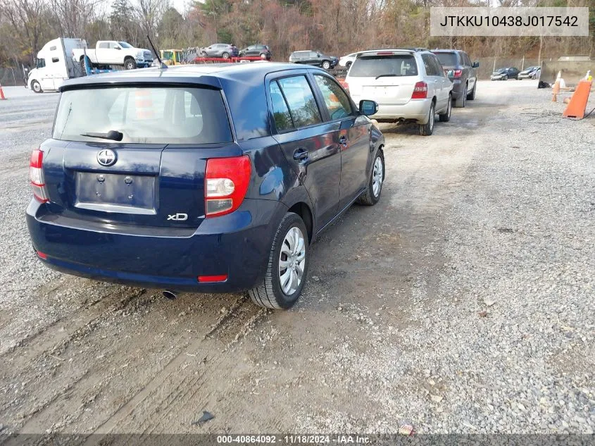 2008 Scion Xd VIN: JTKKU10438J017542 Lot: 40864092