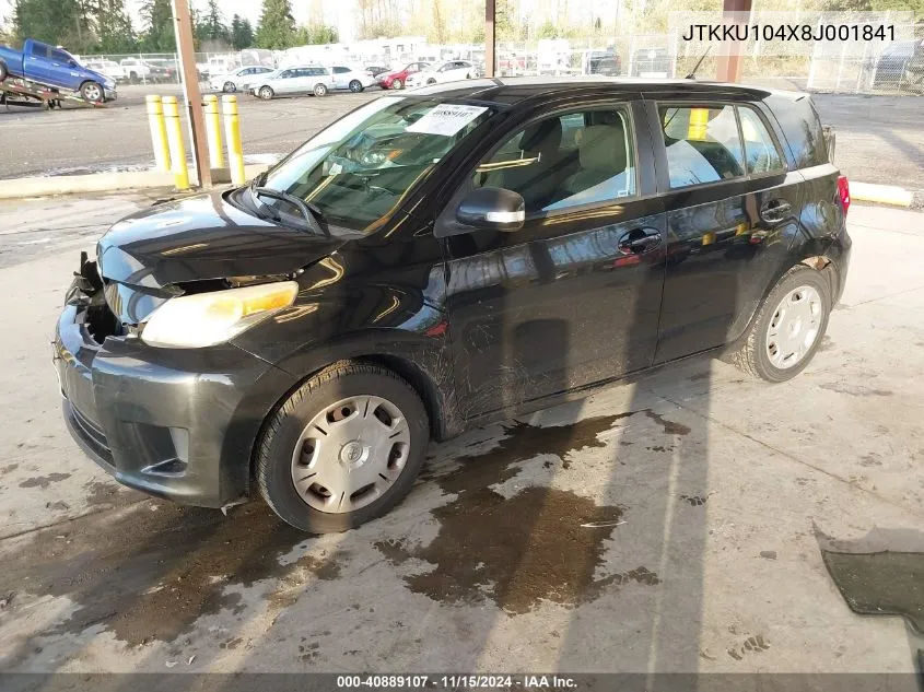 2008 Scion Xd VIN: JTKKU104X8J001841 Lot: 40889107