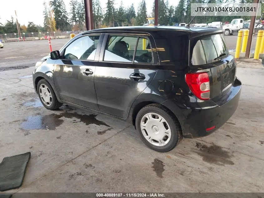 2008 Scion Xd VIN: JTKKU104X8J001841 Lot: 40889107