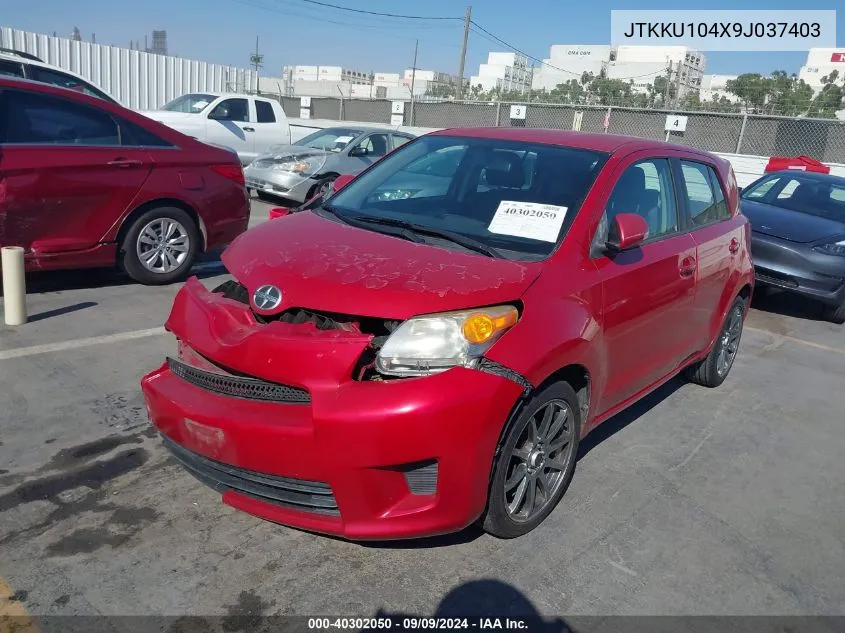 2009 Scion Xd VIN: JTKKU104X9J037403 Lot: 40302050