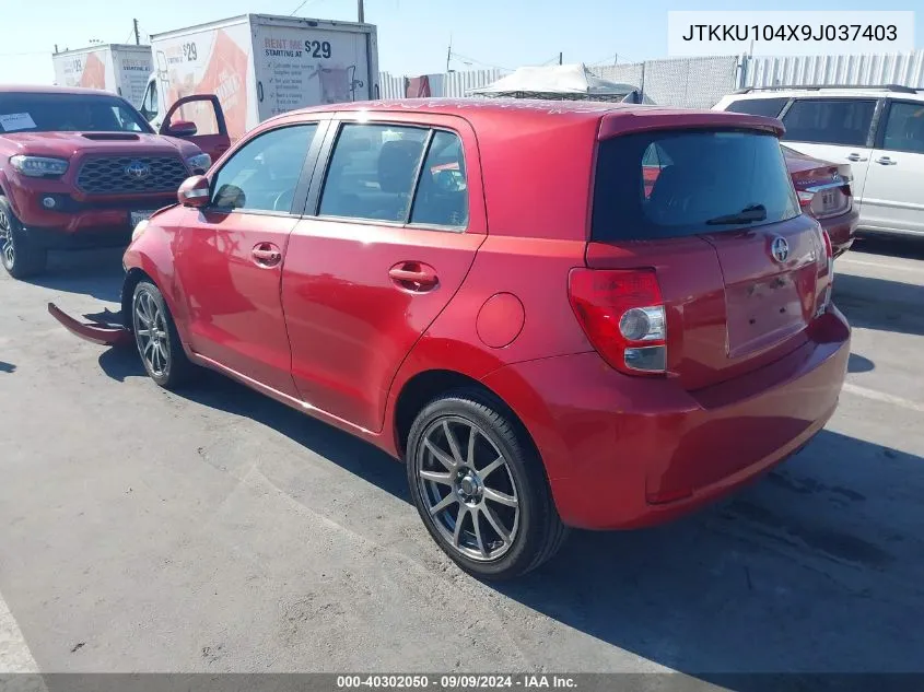 2009 Scion Xd VIN: JTKKU104X9J037403 Lot: 40302050