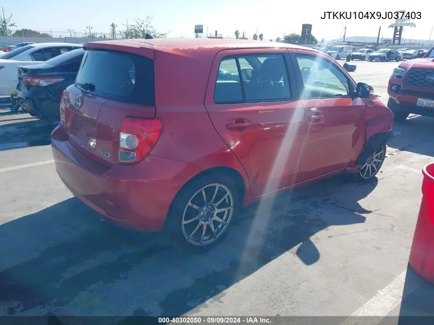 2009 Scion Xd VIN: JTKKU104X9J037403 Lot: 40302050