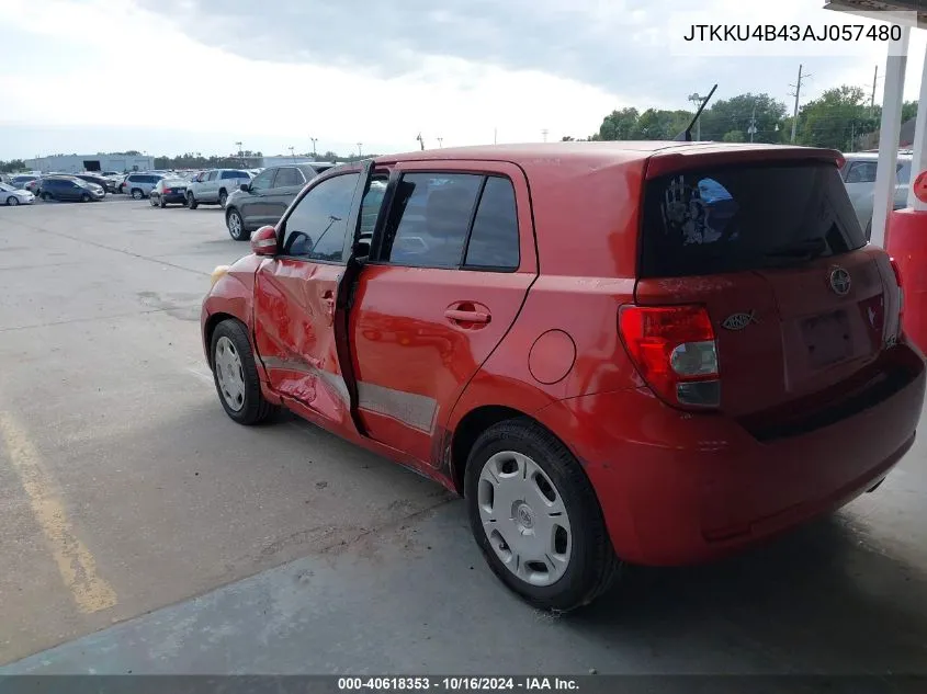 2010 Scion Xd VIN: JTKKU4B43AJ057480 Lot: 40618353