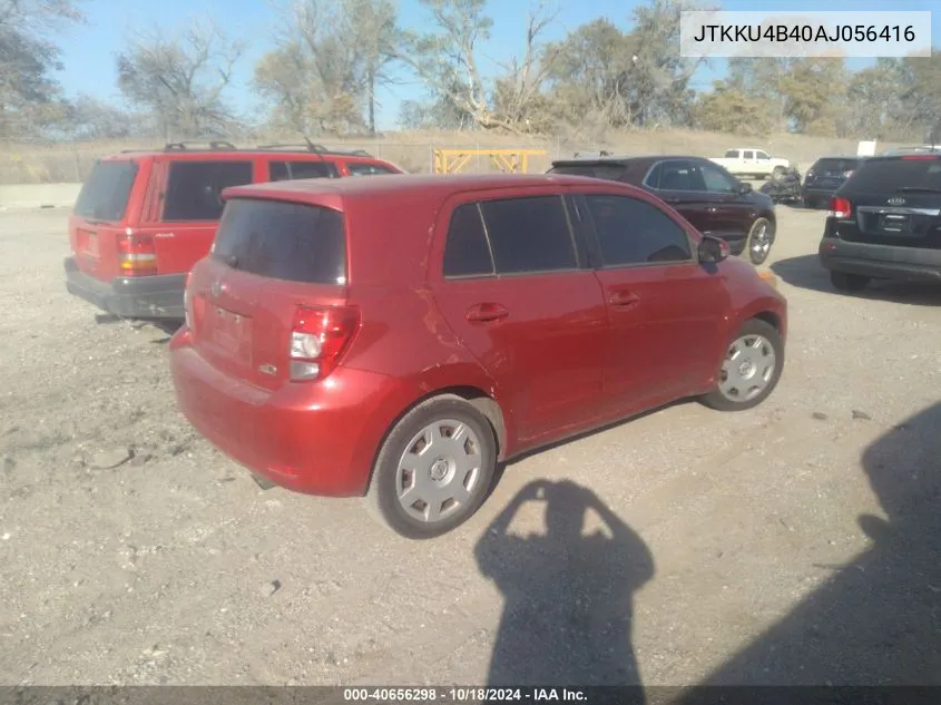 2010 Scion Xd VIN: JTKKU4B40AJ056416 Lot: 40656298