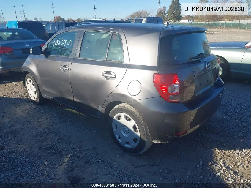 2010 Scion Xd VIN: JTKKU4B49A1002838 Lot: 40831503