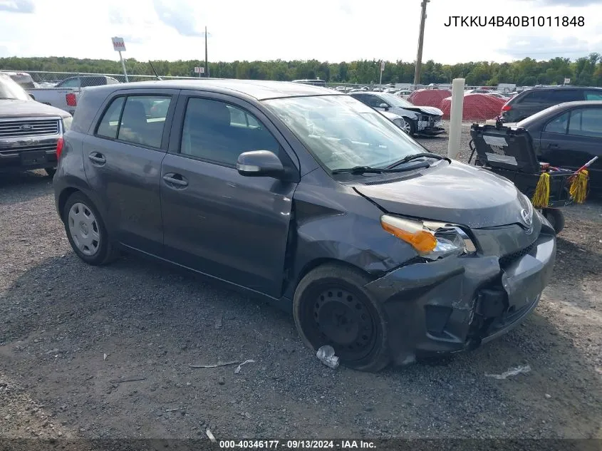 2011 Scion Xd VIN: JTKKU4B40B1011848 Lot: 40346177