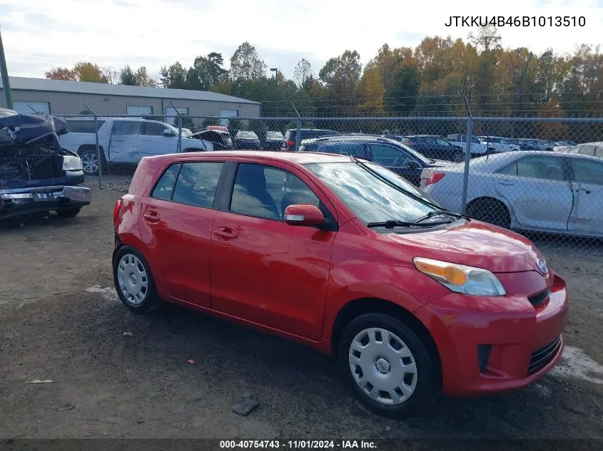 2011 Scion Xd VIN: JTKKU4B46B1013510 Lot: 40754743