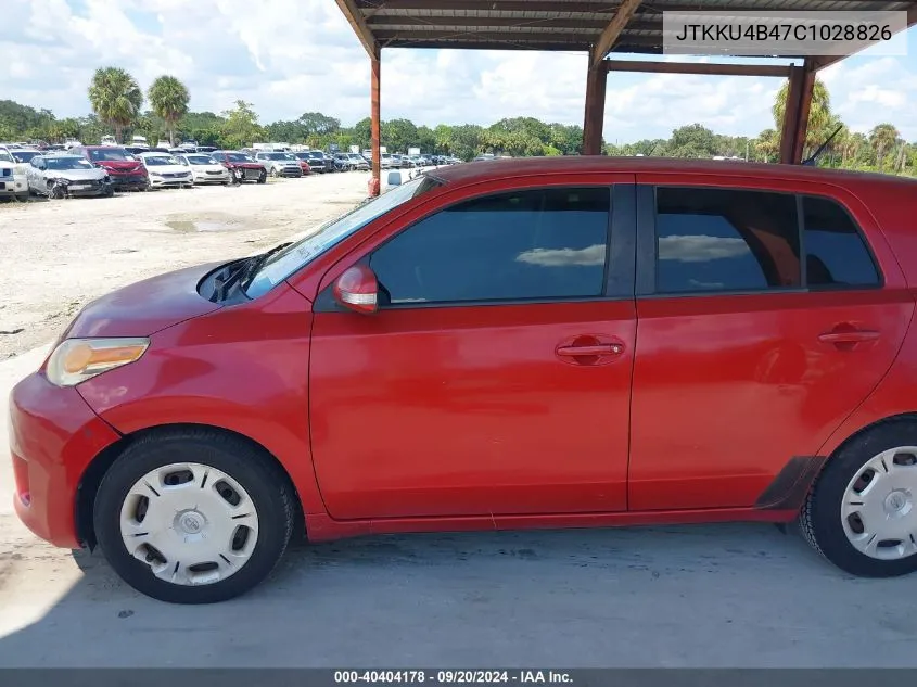 2012 Scion Xd VIN: JTKKU4B47C1028826 Lot: 40404178