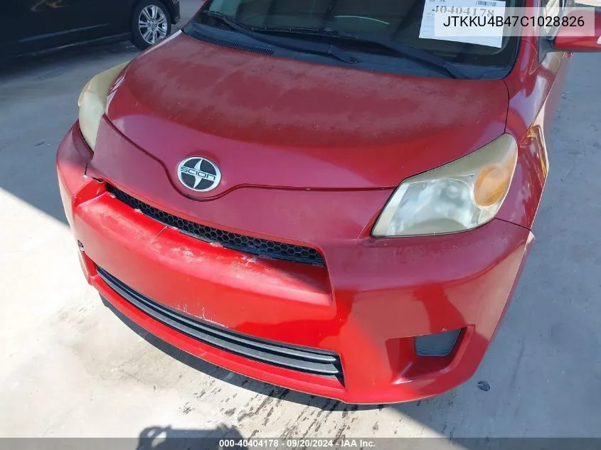 2012 Scion Xd VIN: JTKKU4B47C1028826 Lot: 40404178