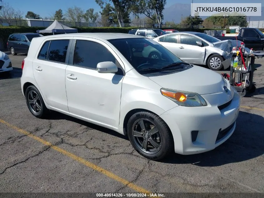 2012 Scion Xd Release Series 4.0 VIN: JTKKU4B46C1016778 Lot: 40514326