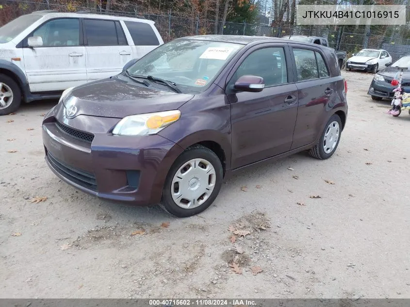 2012 Scion Xd VIN: JTKKU4B41C1016915 Lot: 40715602