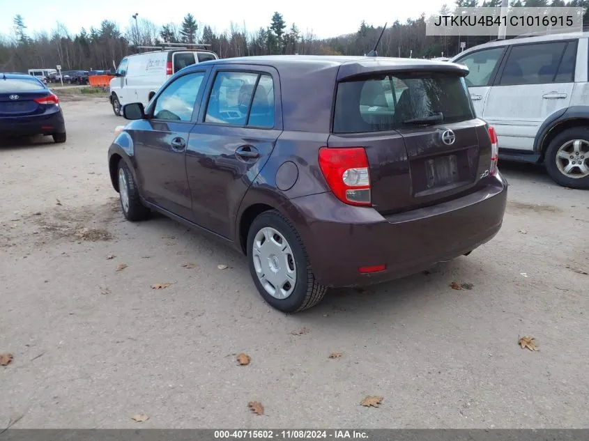 2012 Scion Xd VIN: JTKKU4B41C1016915 Lot: 40715602