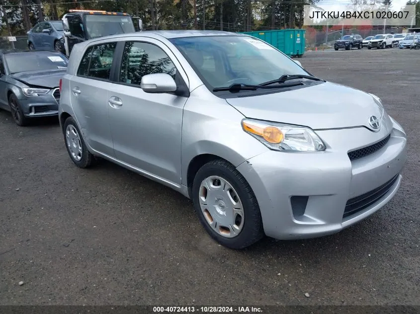 2012 Scion Xd VIN: JTKKU4B4XC1020607 Lot: 40724413