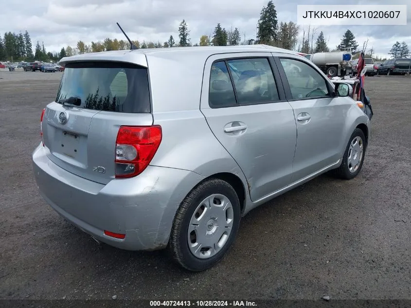 2012 Scion Xd VIN: JTKKU4B4XC1020607 Lot: 40724413