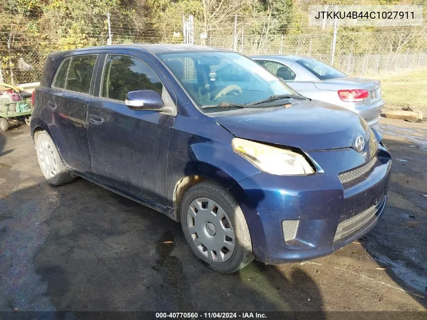 2012 Scion Xd VIN: JTKKU4B44C1027911 Lot: 40770560