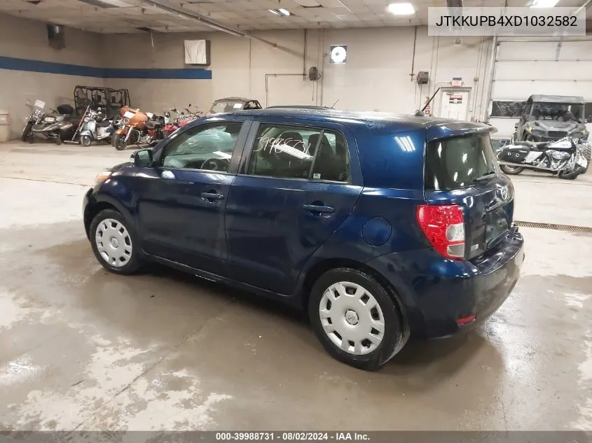 2013 Scion Xd VIN: JTKKUPB4XD1032582 Lot: 39988731