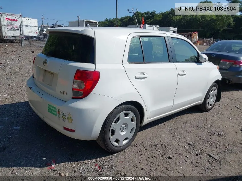 2013 Scion Xd VIN: JTKKUPB4XD1033604 Lot: 40200958