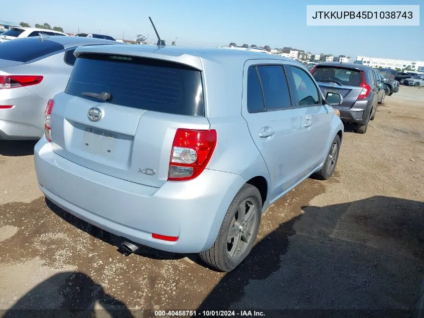 JTKKUPB45D1038743 2013 Scion Xd 10 Series