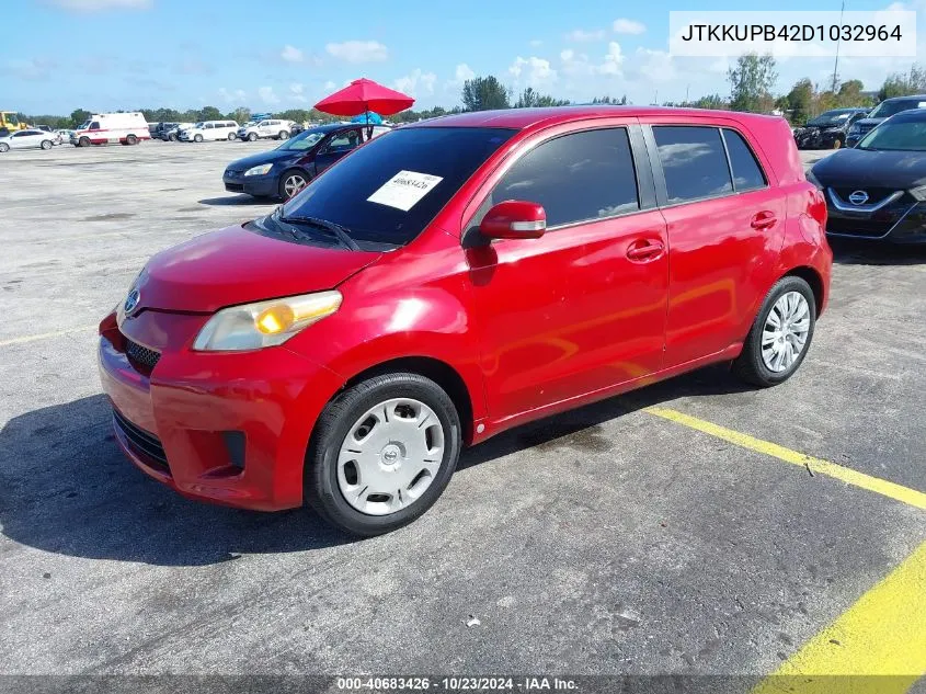 2013 Scion Xd VIN: JTKKUPB42D1032964 Lot: 40683426