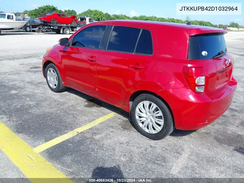 2013 Scion Xd VIN: JTKKUPB42D1032964 Lot: 40683426