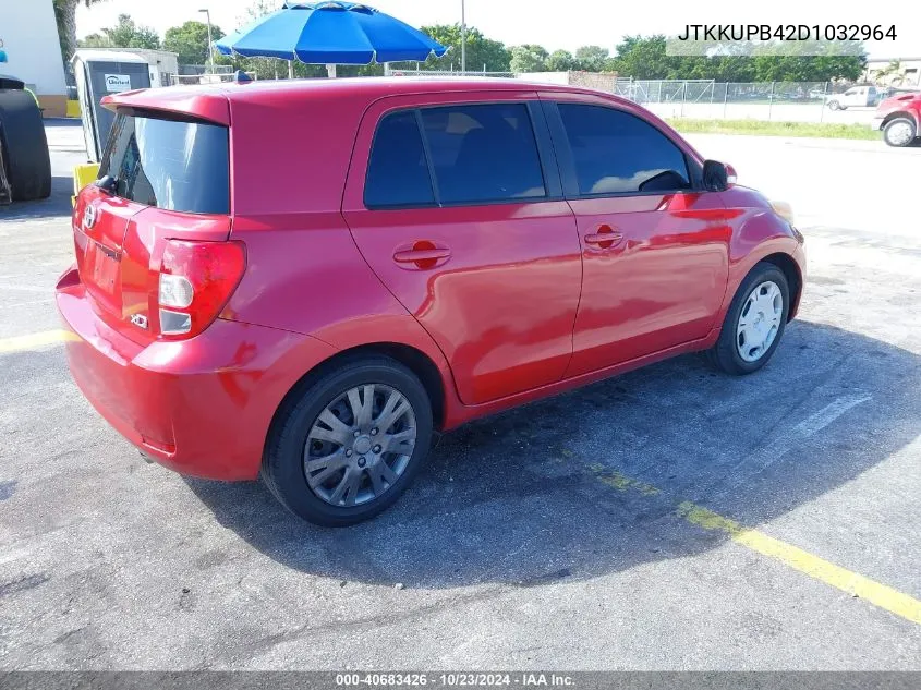 2013 Scion Xd VIN: JTKKUPB42D1032964 Lot: 40683426