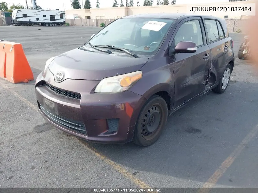 2013 Scion Xd VIN: JTKKUPB42D1037484 Lot: 40785771