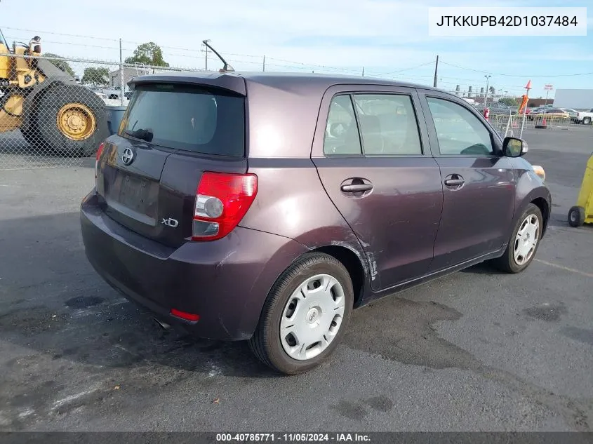 2013 Scion Xd VIN: JTKKUPB42D1037484 Lot: 40785771