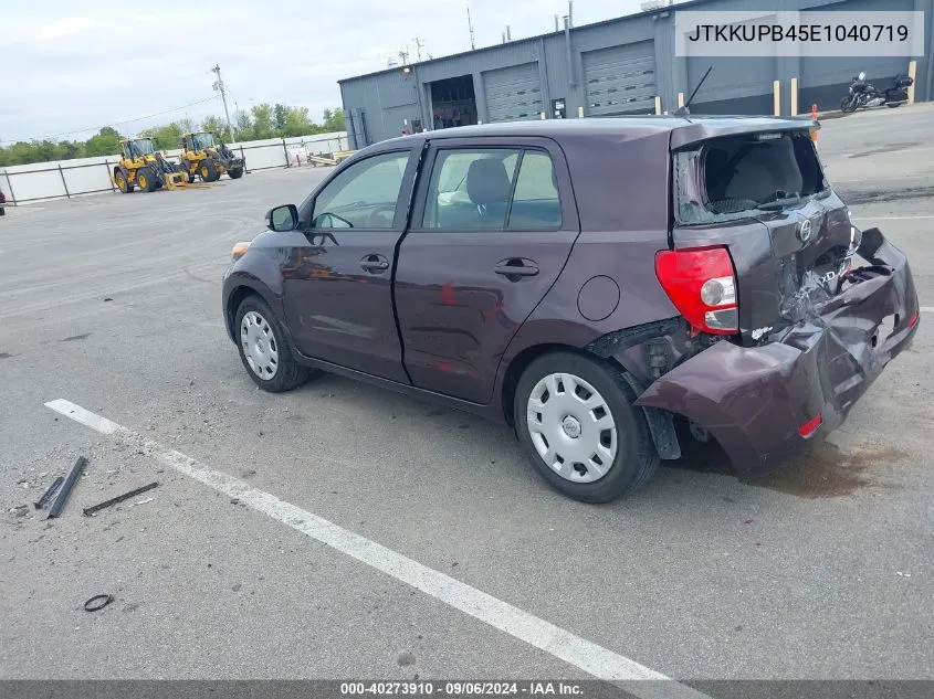 2014 Scion Xd VIN: JTKKUPB45E1040719 Lot: 40273910