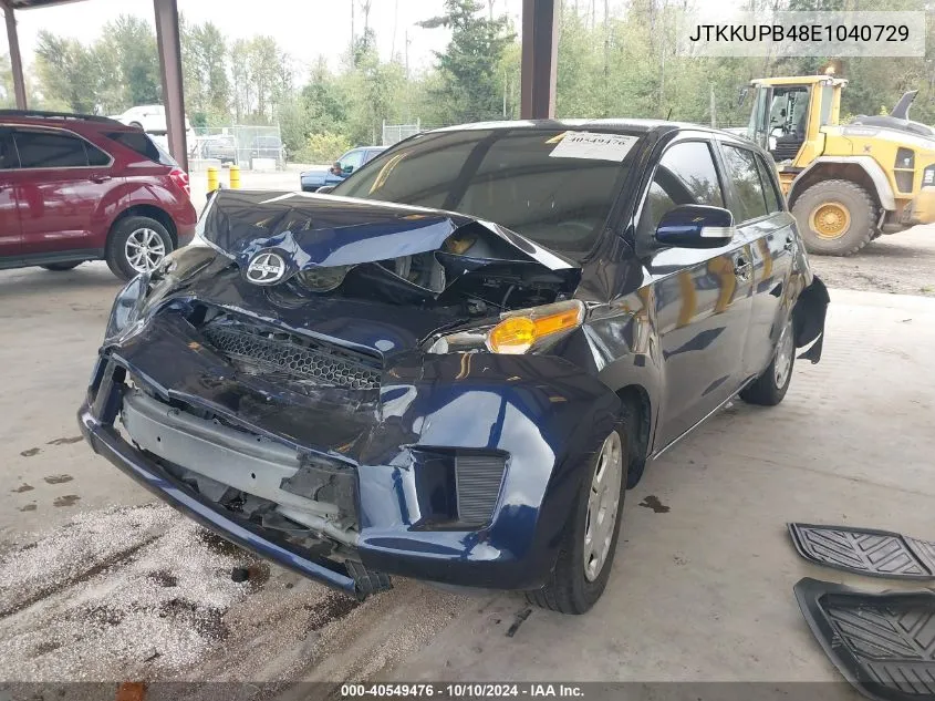 2014 Scion Xd VIN: JTKKUPB48E1040729 Lot: 40549476