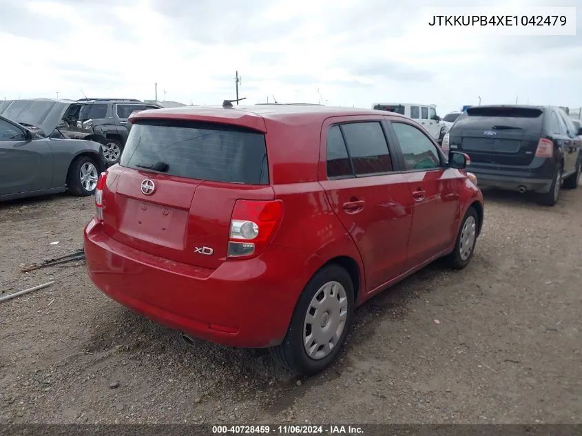 2014 Scion Xd VIN: JTKKUPB4XE1042479 Lot: 40728459