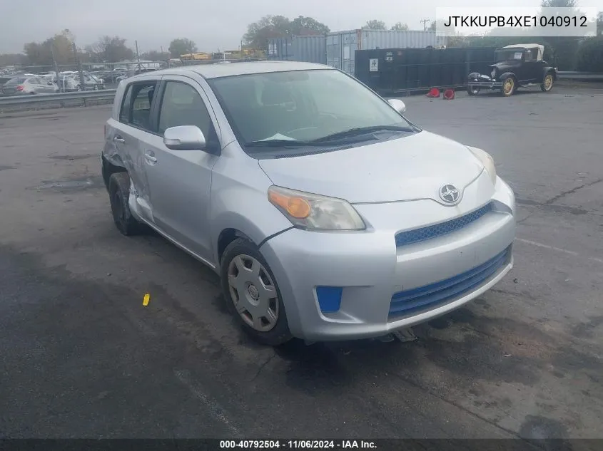 2014 Scion Xd VIN: JTKKUPB4XE1040912 Lot: 40792504