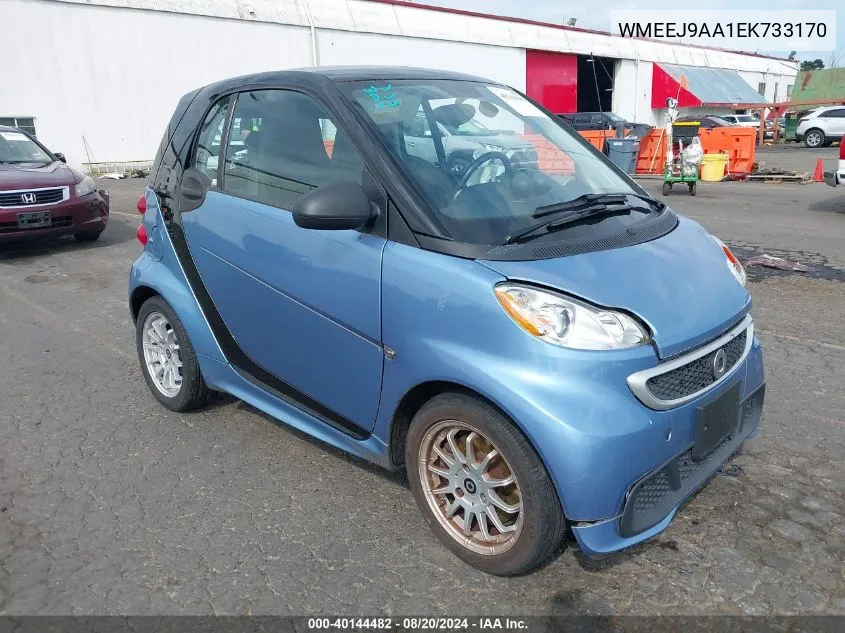 2014 Smart Fortwo Electric Drive Passion VIN: WMEEJ9AA1EK733170 Lot: 40144482