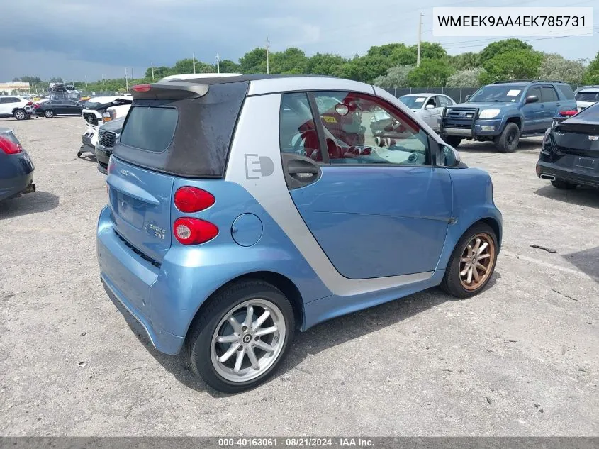 WMEEK9AA4EK785731 2014 Smart Fortwo Electric Drive