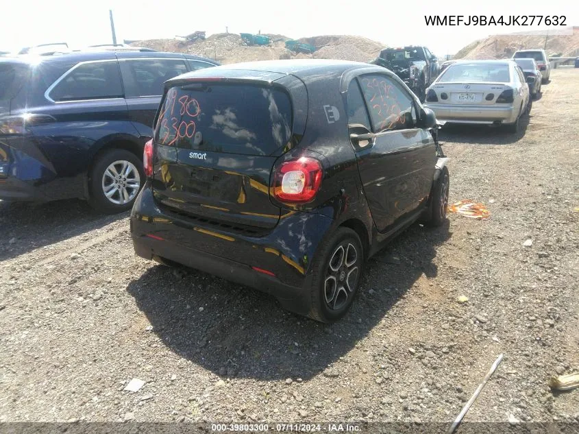 2018 Smart Fortwo Electric Drive Passion/Prime/Pure VIN: WMEFJ9BA4JK277632 Lot: 39803300