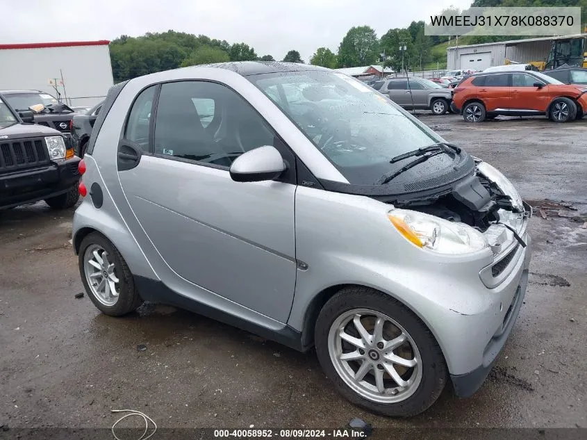 WMEEJ31X78K088370 2008 Smart Fortwo Passion/Pure