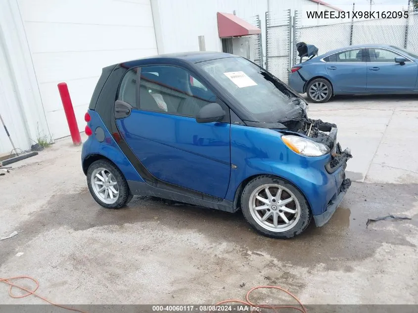 2008 Smart Fortwo Passion/Pure VIN: WMEEJ31X98K162095 Lot: 40060117