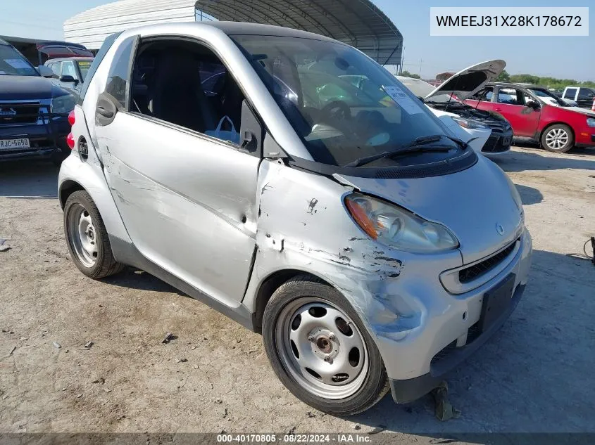 WMEEJ31X28K178672 2008 Smart Fortwo Passion/Pure