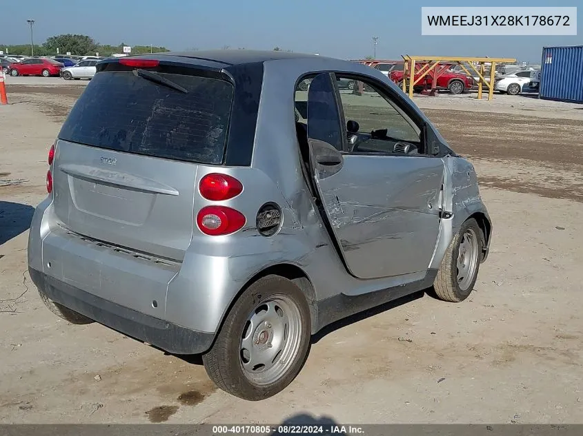 WMEEJ31X28K178672 2008 Smart Fortwo Passion/Pure