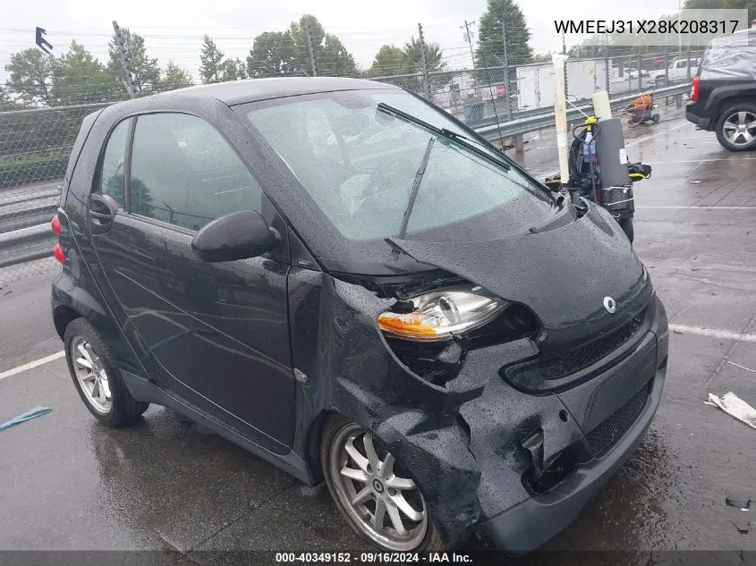 WMEEJ31X28K208317 2008 Smart Fortwo Passion/Pure