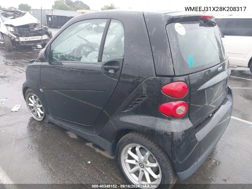 WMEEJ31X28K208317 2008 Smart Fortwo Passion/Pure