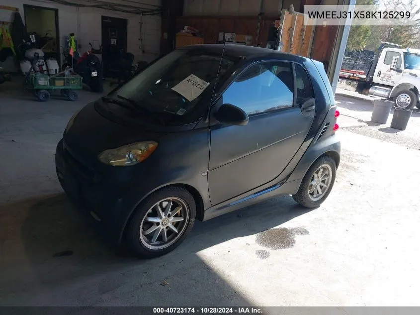 2008 Smart Fortwo Passion/Pure VIN: WMEEJ31X58K125299 Lot: 40723174