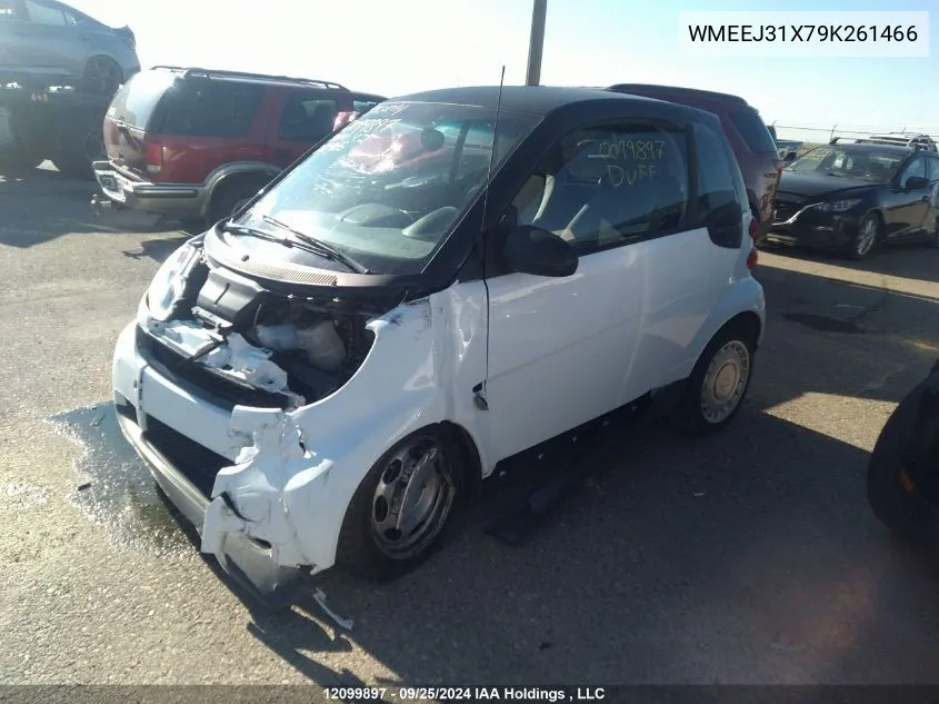 2009 Smart Fortwo Pure/Passion VIN: WMEEJ31X79K261466 Lot: 12099897