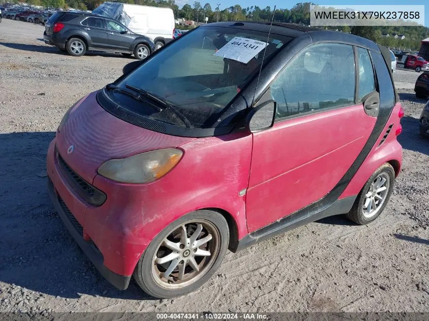 2009 Smart Fortwo Brabus/Passion VIN: WMEEK31X79K237858 Lot: 40474341