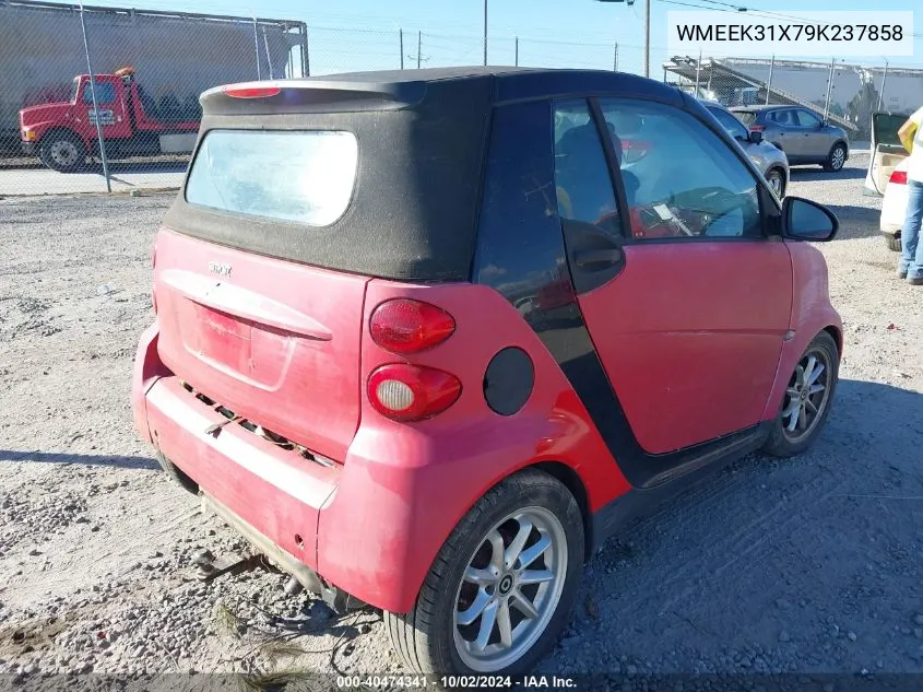 2009 Smart Fortwo Brabus/Passion VIN: WMEEK31X79K237858 Lot: 40474341